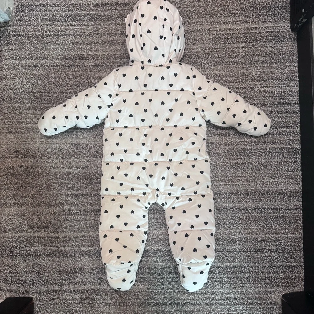 Heart-Patterned Baby One Piece - Picture 4 of 4